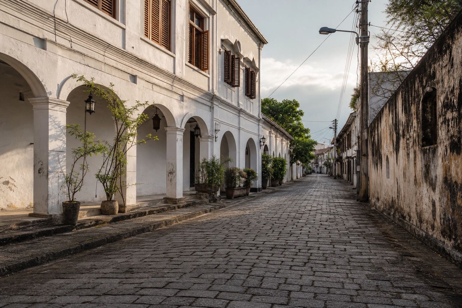 Colonial street inside Galle Fort