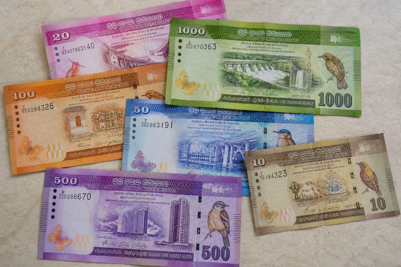 Sri Lankan Rupee banknotes